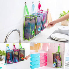 Plastic Shopping Bag Storage Basket | Kitchen Accessories Reusable Grocery Potatoes | Garbage Bag Holder | Multi-Purpose Wall Organizer