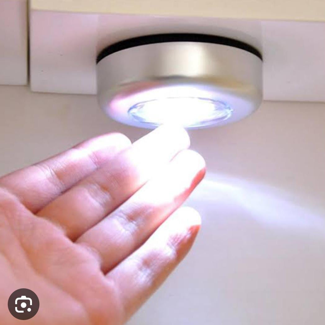 LED Tap Light, Stick on Push Button Touch Lights Battery Powered Lights for Closets, Under Cabinets, Counters, Bright Wireless Night Light Indoor Tap Touch Lamp for Kids