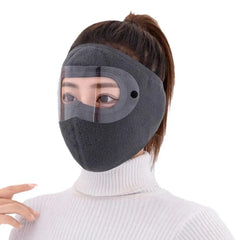 موسم سرما میں محفوظ | Dustproof Anti‑Fog | Winter Warm Fleece Mask | Windproof Riding HD Shield – 1Pc Random Colour